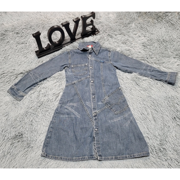 Diesel Other - Diesel Denim dress girl long sleeves size 6